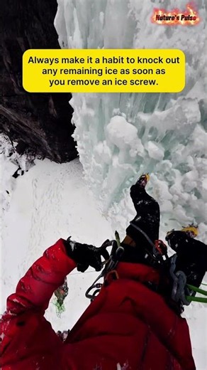 Professional Ice Climbers Never Skip This Step ⛏️❄️ #icescrew