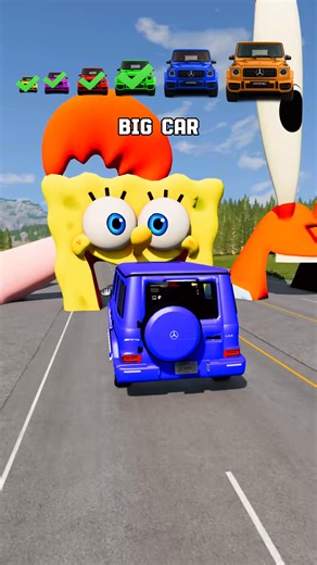 Big and small cars vs SpongeBob, Patrik challenge #brainrot #beamng #beamngdrive #italianbrainrot #cars #growth #reach namaste | MiniMoviezone