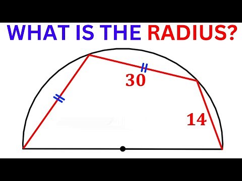 Can you find the radius of the Semicircle? | (Geometry skills explained) | #math #maths