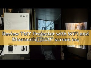 Review TMY Projector with WiFi and Bluetooth【100" screen included】Native 1080P Outdoor Projector, 4K