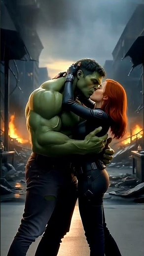 Hulk & Black Widow Emotional Kiss Scene 💔🔥 | Love in the Middle of Chaos