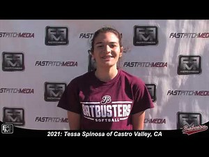 2021 Tessa Spinosa Catching Softball Skills Video - Batbusters