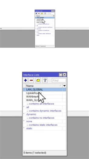 What is an Interface List in MikroTik RouterOS?