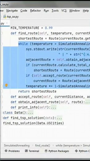 Traveling Salesman Problem + Python + Simulated Annealing