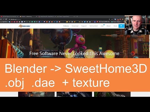 Blender .obj export with texture to Sweet Home 3D