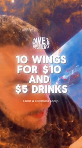 ngl we shed a tear watching this. 10 wings for $10 and $5 drinks every Sunday, Monday, & Thursday is just so beautiful. | Dave & Buster's
