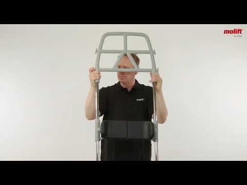 Hoe monteer ik het sit to stand platform op een Molift Raiser Pro