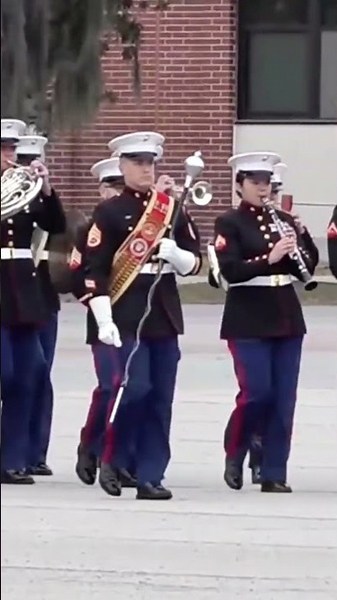 US Marine Corps Band Paris island #marinecorps #usmc #usmarines