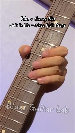 Blues Lick with Diagonal Scale Pattern | FREE TAB + Theory Tips → Link in bio → Free Lick Drop