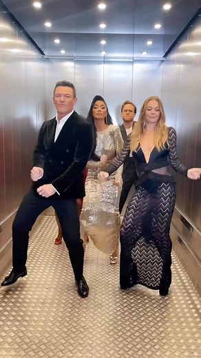 Jumped straight off stage into a lift dancing the Cuff It challenge with these fabulous people! What a night! I’m on cloud nine that they joined me for the most magical evening recording my BBC Showtime special…stay tuned for when you can catch it on TV (very soon and I’m SO excited!) | Luke Evans