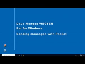 Pat for Windows: Sending messages with packet