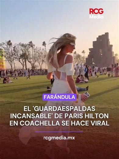La peculiar dinámica de #ParisHilton y su equipo de seguridad ha generado una ola de comentarios debido a la intensidad y agilidad del agente de seguridad para no perderle el paso ni un solo segundo, mientras que Hilton se desplaza con un estilo relajado por todo Coachella. #RCGMedia #guardespaldas #seguridad