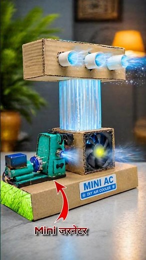 Mini AC diy Cooler 😺😎 ❄️ #experiment #ytshorts #cooler