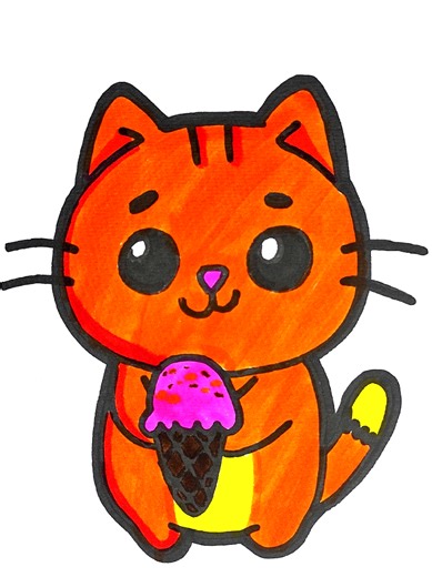 Drawing a Cute Ginger Cat
