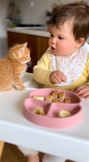 A baby meets a tiny kitten for the very first time — and their sweet friendship will melt your heart! 🥹💖 From gentle touches to adorable giggles, every second of this video shows what true love looks like. 🐱👶✨ If you love pure happiness, this video will make your day! 😍 Follow Animal Lover for more heart-touching, cute, and funny animal moments every day 🐾❤️ #babywithkitten #kittenwithbaby #cuteanimals #AdorablePets #animallover #viralvideochallenge #Heartwarming #cutenessoverload #babylov
