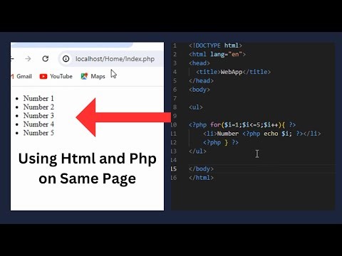 How to Add Html to a Php File? | Using Html and Php in Same Page