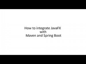 JavaFX+Maven+Spring – Step by step