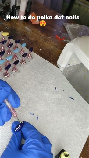 Easy nail art tutorial| How to polka dot nails