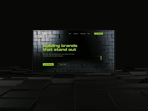 3D hero page animation