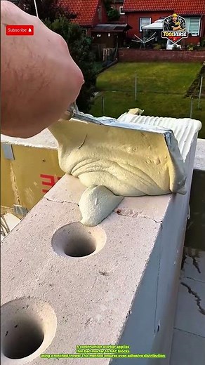 Applying AAC Block Adhesive Using a Notched Trowel Technique #Construction