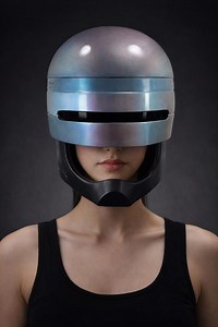 Real Robocop Bulletproof Helmet, Full Kevlar/titanium, Ballistic Level 3+ - Etsy UK