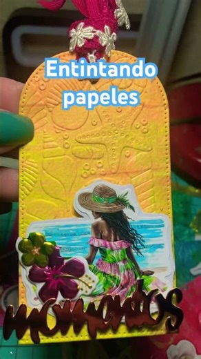 Entintando papeles de ACTION #papelesdigitalesscrapbooking #art