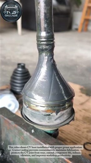 CV Boot Installation & Grease Application | Driveshaft Service Process#mechanic #shorts