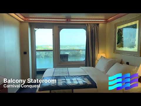 Cabin Tour of Balcony Stateroom on Carnival Conquest