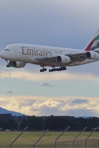 Emirates A6-EOG Smooth Landing at the Airport | Emirates Aircraft Landing | Amazing Pilot Skills
