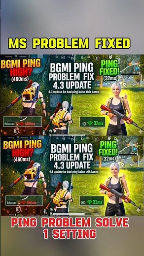 BGMI High Ping Fix 🔥 | BGMI Ping Problem Fix 2026 😱 | 999+ Ping Solution #bgmifix #bgmims #shorts