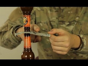 Dollar Bill From Between Two Bottles - Science Magic Trick!