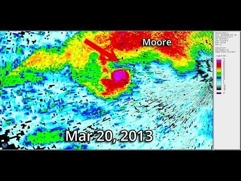 Radar Captures Moore Tornado | March 20 2013 Storm Animation
