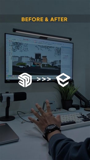 Rifki | 3D Visual Artist on Instagram: "BEFORE vs AFTER — Siap Kaget? Lihat bedanya! Dari flat jadi cinematic cuma dengan satu preset: Enscape Day Scene! Langit cerah, bayangan tajam, dan suasana lebih hidup—render kamu naik level! Mau hasil kayak gini juga? Cek link di bio & cobain presetnya sekarang! #archviz #enscape #architect #exterior #archilovers #visual #exteriordesign #archdaily #render #3dartists #realistic #visualization #architecture #design"