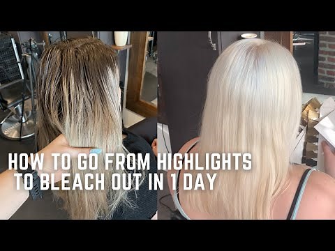 Color Correction Tutorial: Transforming this client from highlights to bleach out in one day