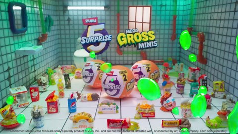 5 Surprise Mega Gross Minis Series 2 by ZURU Boys, Mystery, Collectible, Mini, Parody, Slime