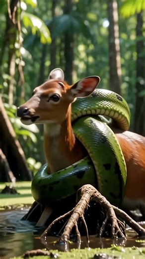 Anaconda Wraps Its Coils in a Silent Battle 🐍🌿