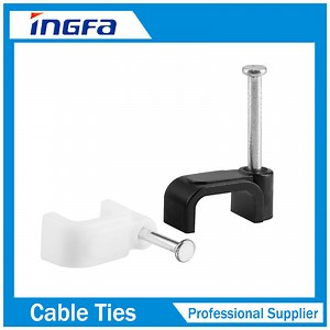 [Hot Item] Square Cable Clips, Plastic Hook Cable Clips