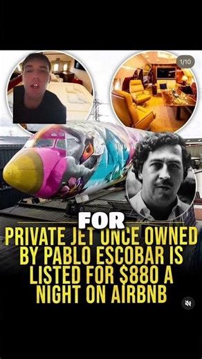 Private Jet owned by Pablo Escobar is an Airbnb