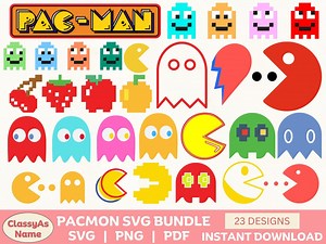 Retro Arcade Font Bundle: Vintage Video Game SVG, PNG, PDF (digital Download) - Etsy