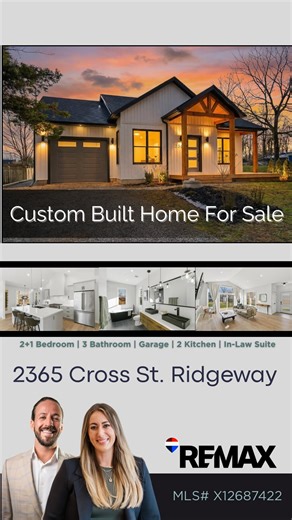 Rachel Stempski | RE/MAX REAL ESTATE BROKER on Instagram: "✨Top of the Line New Build For Sale✨ 🏡2365 Cross St. Ridgeway, ON 💰950,000.00 HST Included 🔑Welcome to your newly built, custom dream home in a truly idyllic setting! Every detail of this home has been meticulously designed. You’ll enjoy the charm of country living while having all the amenities you need at your fingertips. Nestled between Ridgeway & Fort Erie, this property is a hidden gem, just minutes from the Friendship Trail, Win