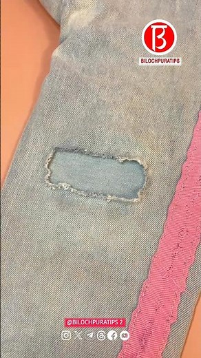 How to mend torn pants in this way is so fashionable