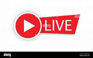 Live streaming logo banner - vector design.button icon live streaming design . background for blog, player, broadcast, website, online radio, media la Stock Vector Image & Art - Alamy