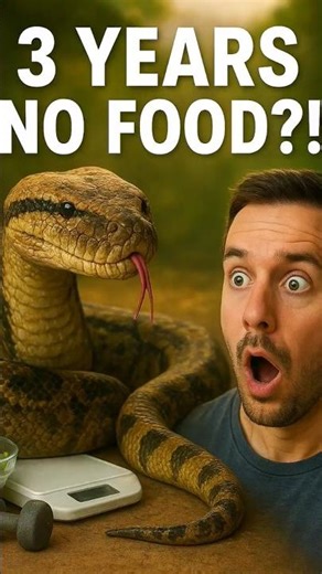 3 Years No Food Challenge: Winner = Python 😄🐍 # Shorts