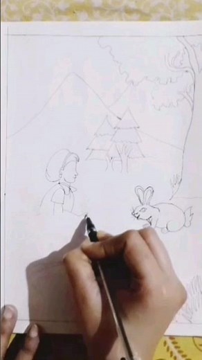 Easy Picnic Drawing Idea ! |Anusua Saha