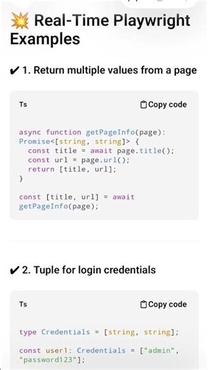 Realtime Playwright example of tuple type #shorts