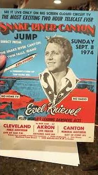 Evel Knievel 1974 snake river canyon jump. #vintageticketstub #evelknievel #rocket