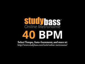 40 BPM Online Metronome (3 min) | StudyBass