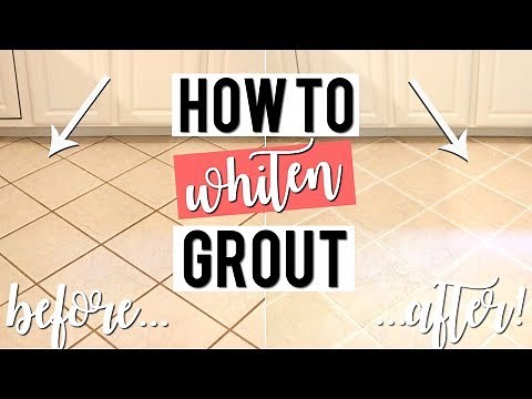 HOW TO WHITEN GROUT WITHOUT SCRUBBING | Cheap, Easy DIY!