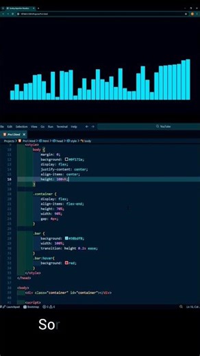 📊 SORTING ALGORITHMS VISUALIZED with ANIMATIONS! 🤯 #tripathidevlab #algorithm #javascript #viral