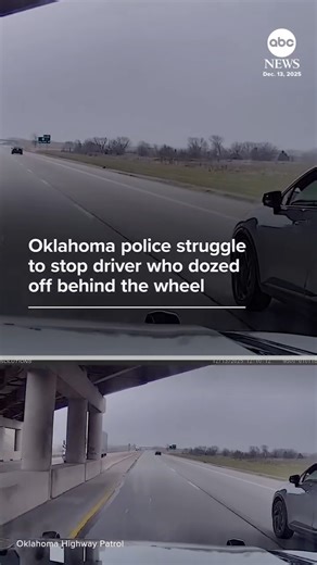 @abc7newsbayarea on Instagram: ""This person is either completely asleep or passed out." A highway patrol trooper had to perform a PIT maneuver — where the officer nudges the rear of a moving vehicle to make it spin and stop driving — to get a sleepy driver off the road in Oklahoma. For the latest in Bay Area news, weather and sports, tap our link in bio @abc7newsbayarea"